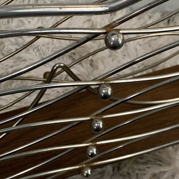 Vintage Metal Mid-Century Modern Style Magazine Rack - Picture 14 of 17